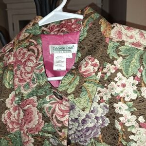 Coldwater Creek Floral Button-Up Jacket